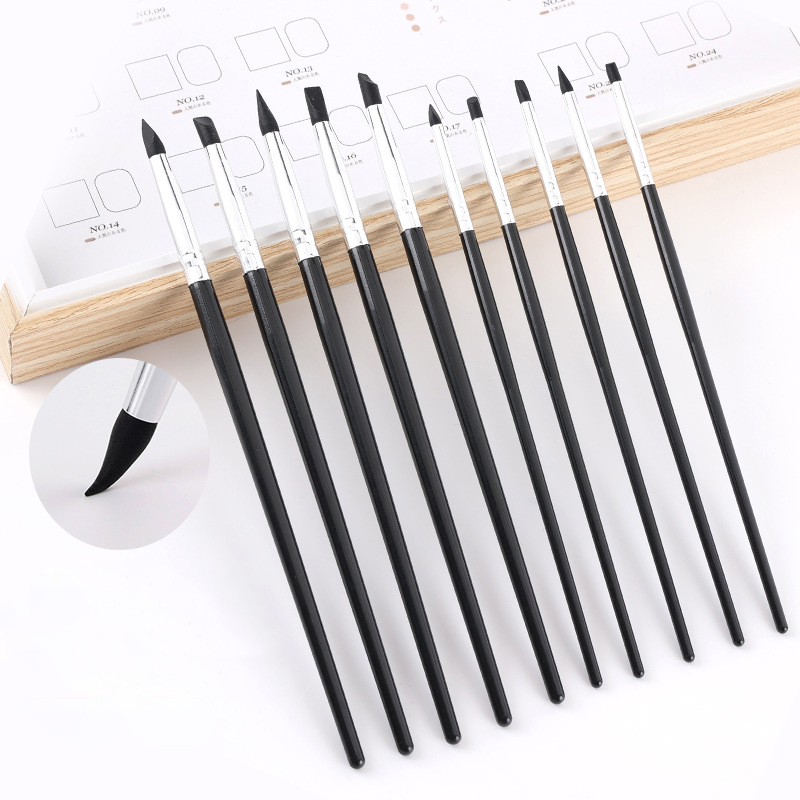 Nail Art Kaki - 5Pcs Dental Silicone Brush Pens Resin