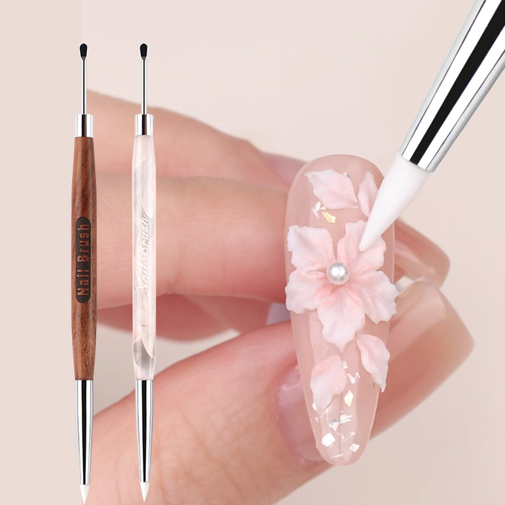 Nail Art Kaki - Silicone Nail Art Carving Pen Double