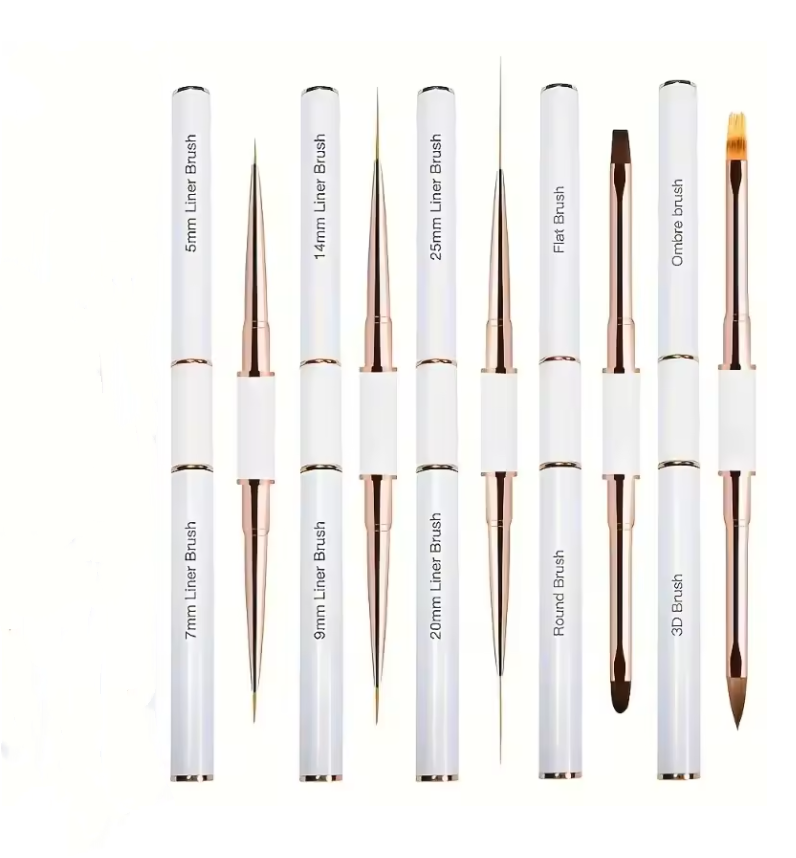 Nail Art Kaki - 5Pcs Dual End Nail Art Pen