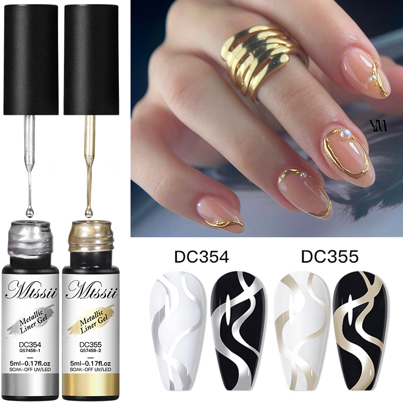 MTSSII 2/3Pcs Metallic Liner G - đánh giá và giá Nail Art Rose Gold
