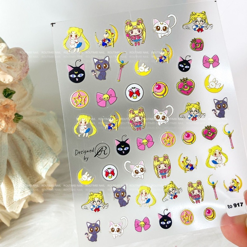 Sailor Moon Nail Stickers Tsuk - đánh giá và giá Nail Art Maroon