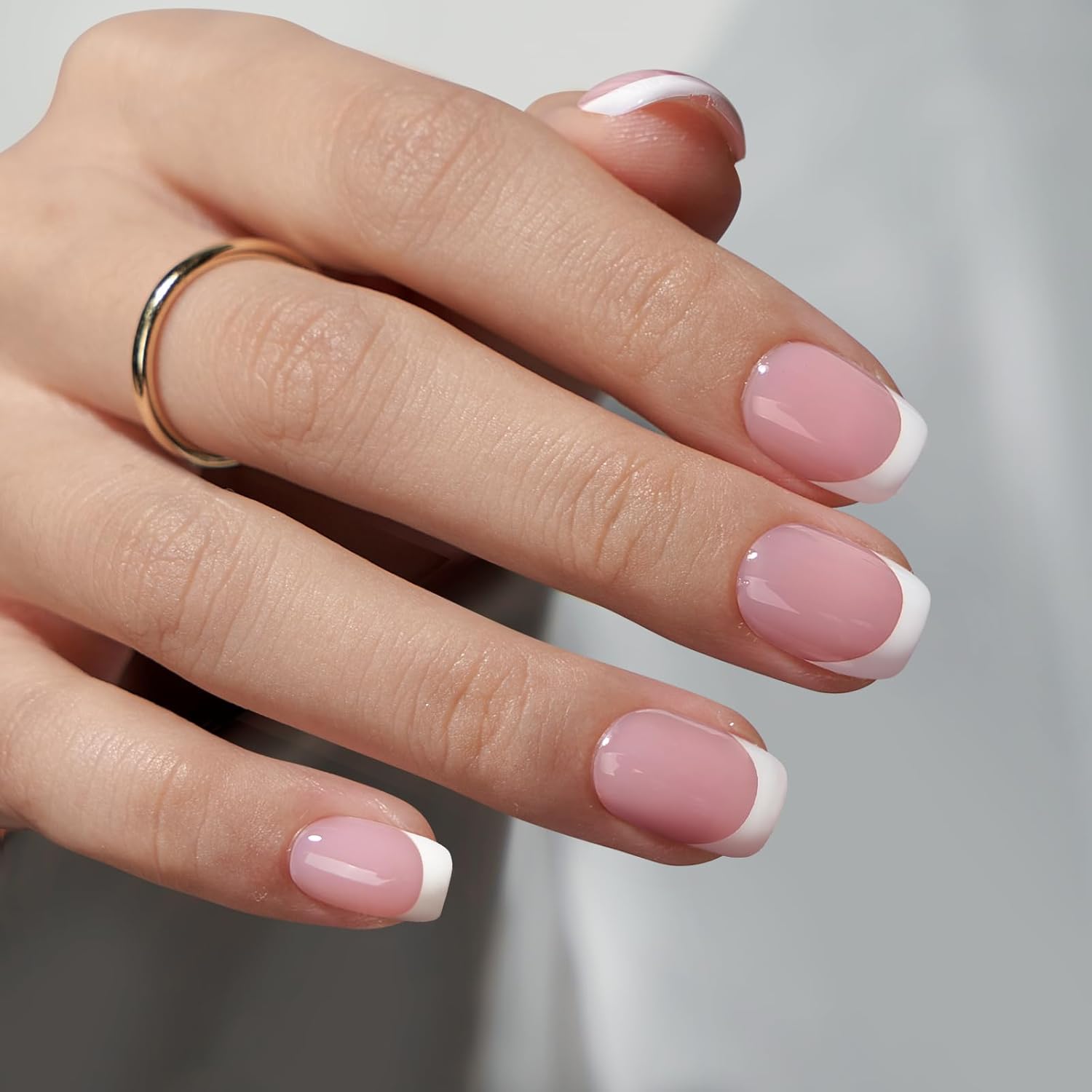 24PCS Short Square White Franc - đánh giá và giá Nail Art France