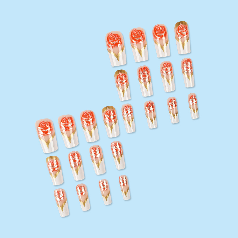White French Tip Press on Nail - đánh giá và giá Nail Art Full Color