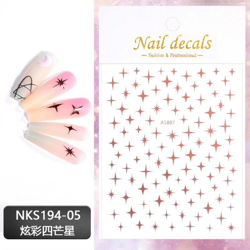 3D Laser Bạc/Hoa Hồng Vàng Rỗn - đánh giá và giá Nail Art Rose Gold