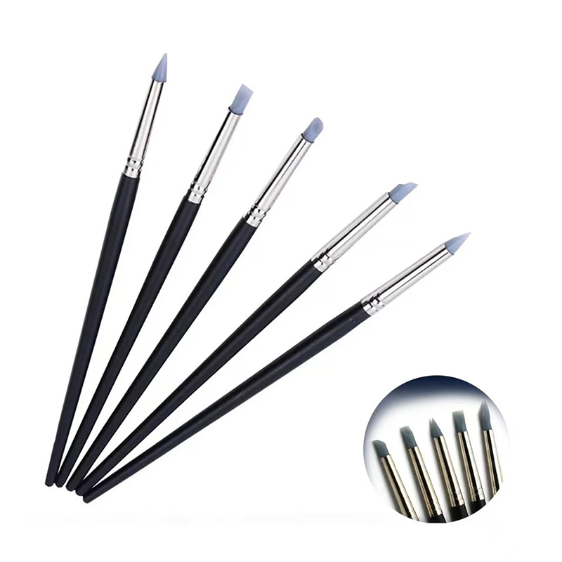 5Pcs Dental Silicone Brush Pen - đánh giá và giá Nail Art Kaki