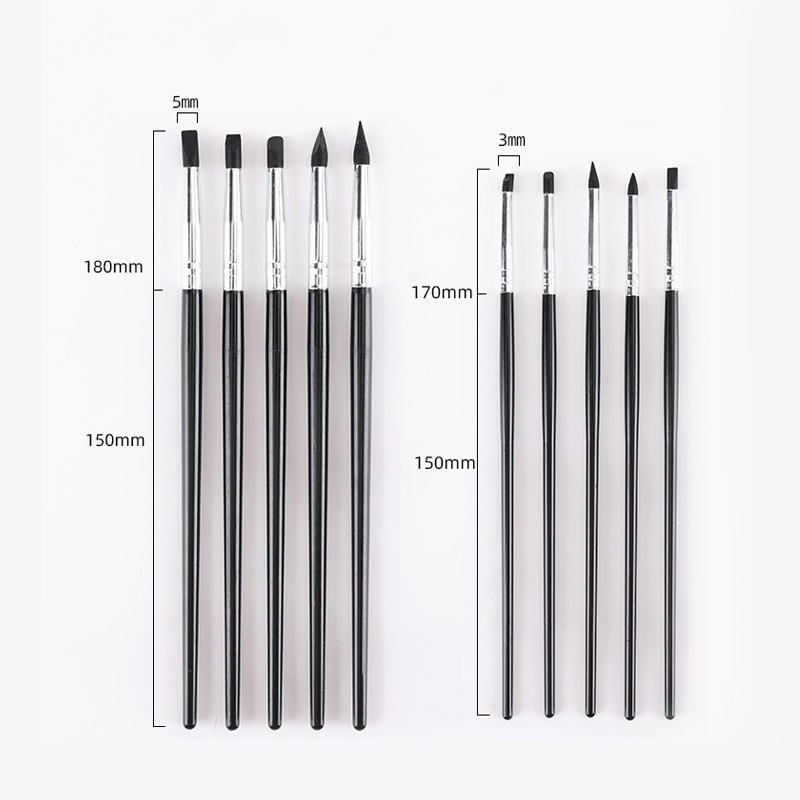 5Pcs Dental Silicone Brush Pen - đánh giá và giá Nail Art Kaki