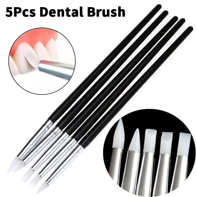 5Pcs Dental Silicone Brush Pen - đánh giá và giá Nail Art Kaki