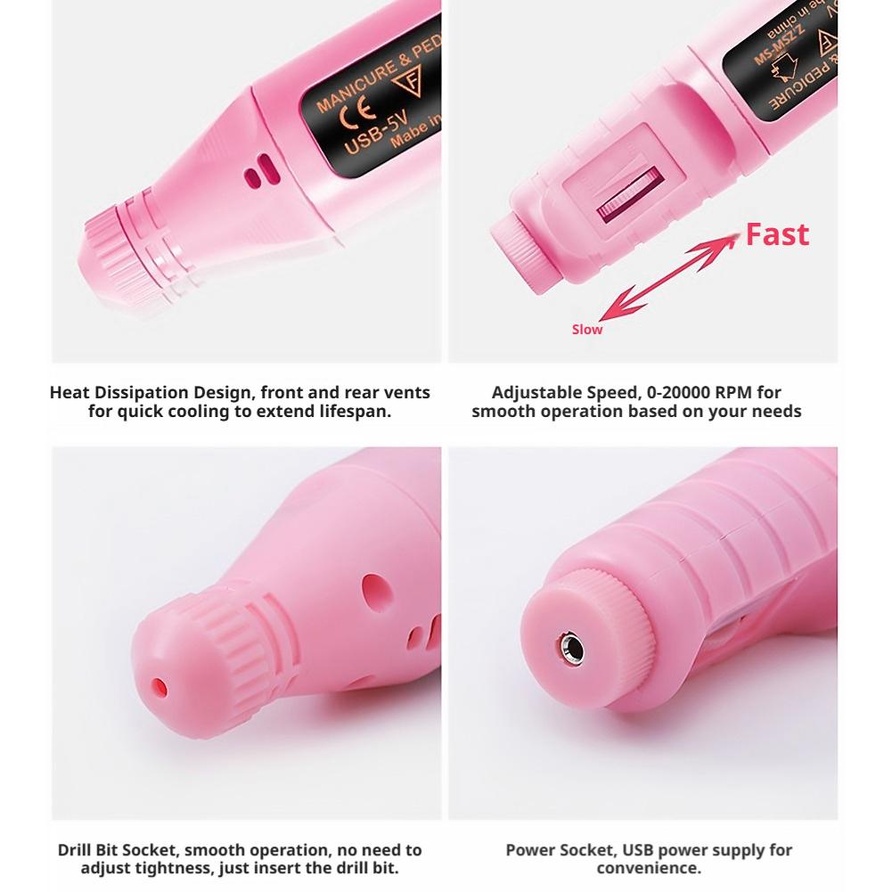 Portable Electric Nail Drill P - đánh giá và giá Nail Art Full Color