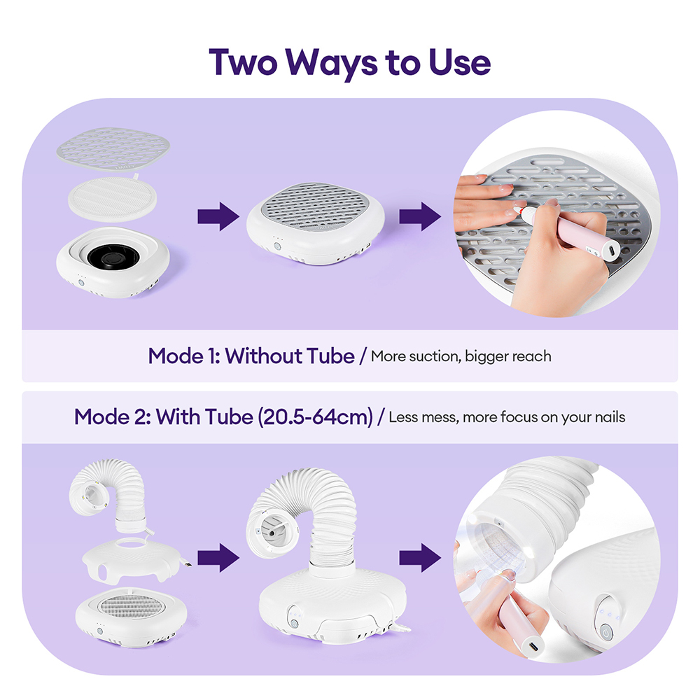 130W Double Use Nail Dust Coll - đánh giá và giá Nail Art Kaki