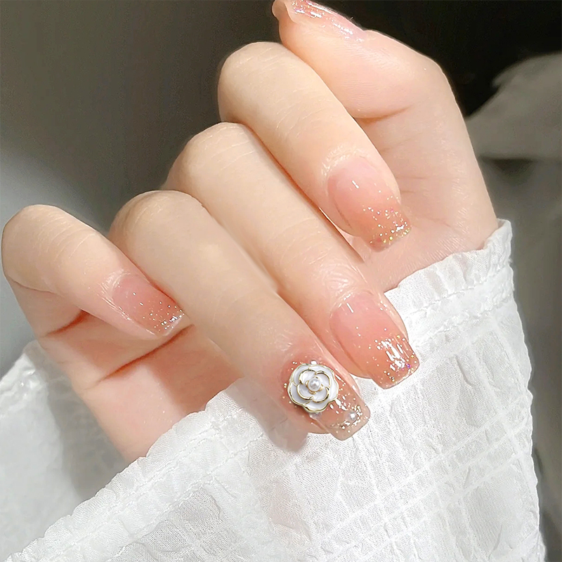 10PCS Bright White Black Dimao - đánh giá và giá Nail Art Rose Gold