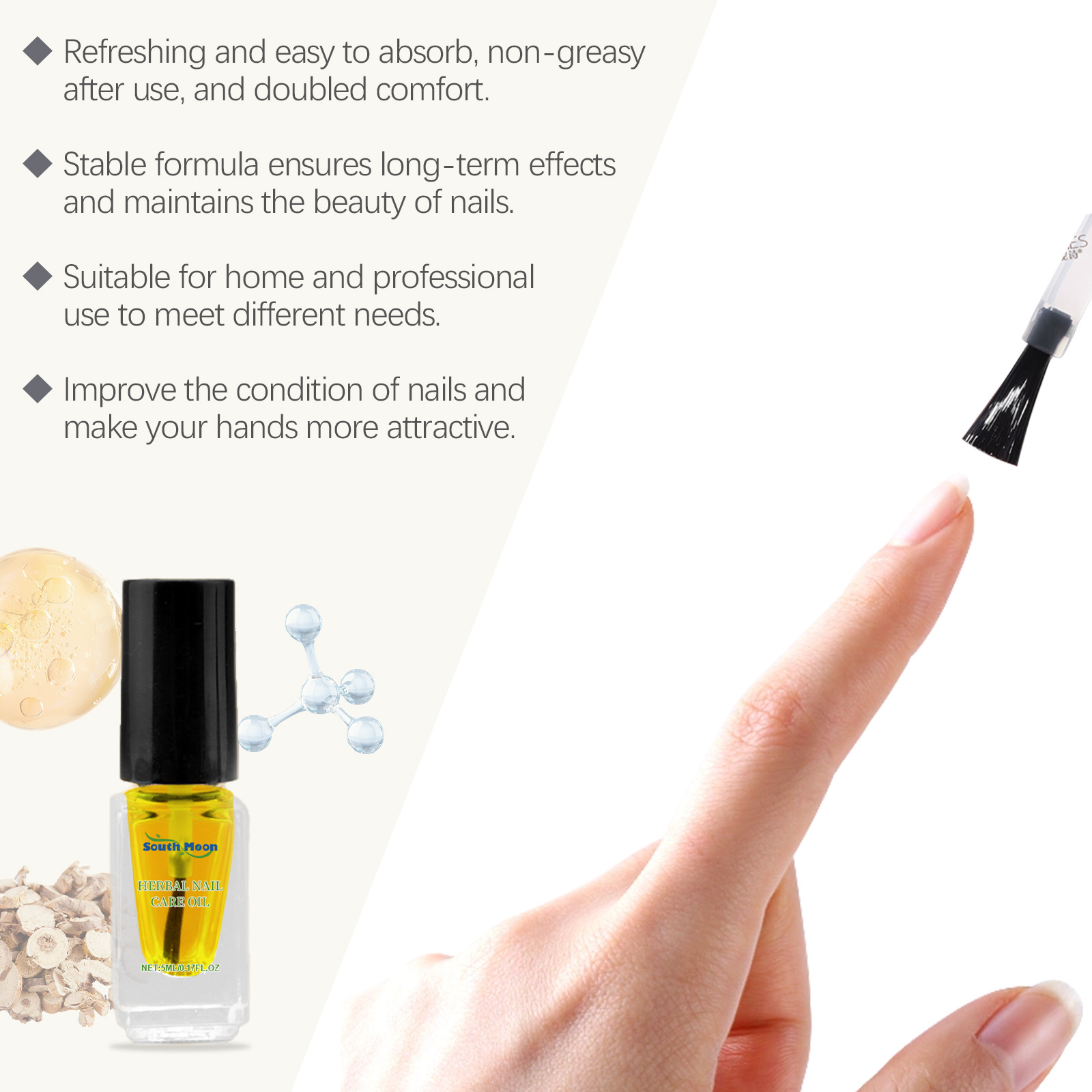South Moon Herbal Nail Oil Sof - đánh giá và giá Nail Art Maroon
