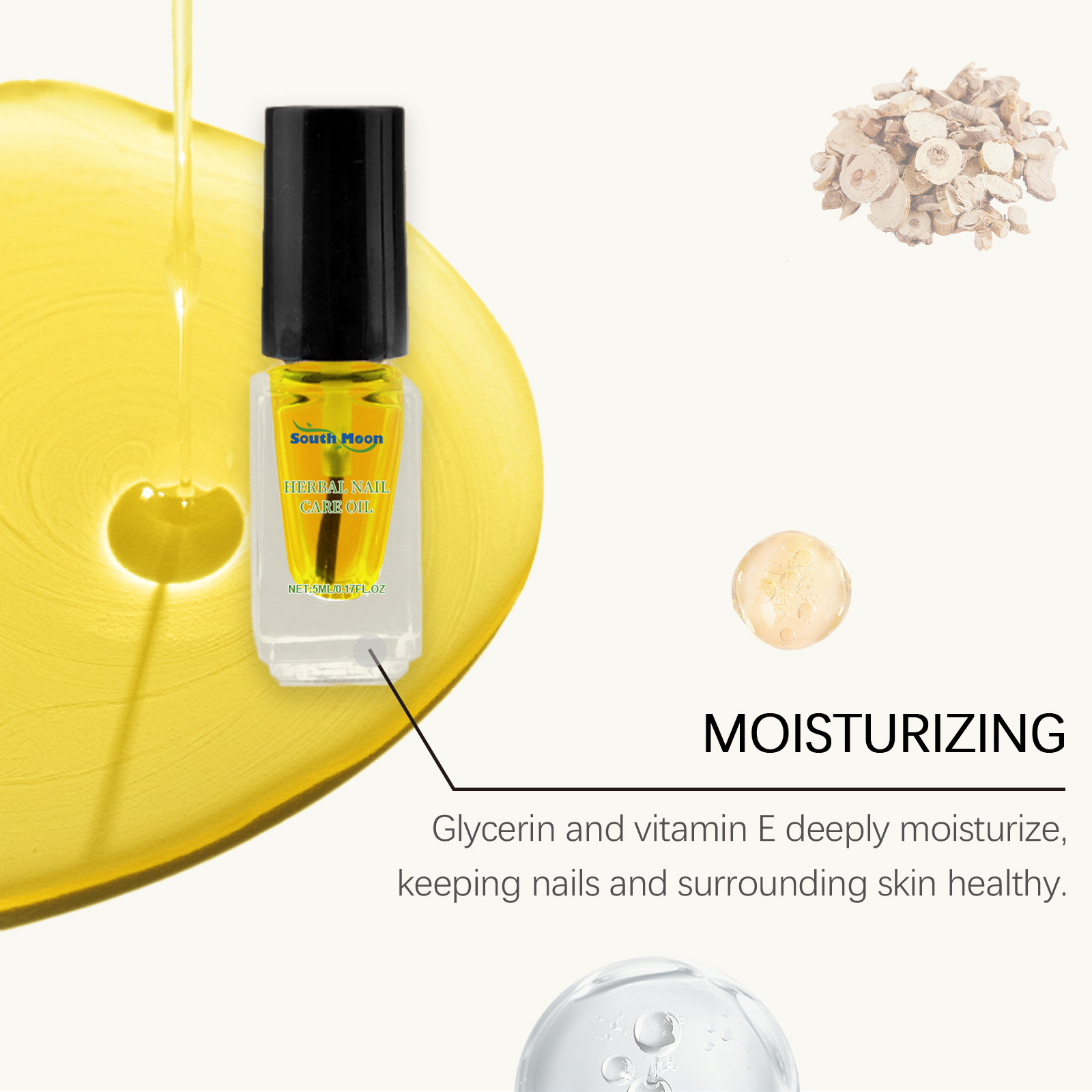 South Moon Herbal Nail Oil Sof - đánh giá và giá Nail Art Maroon