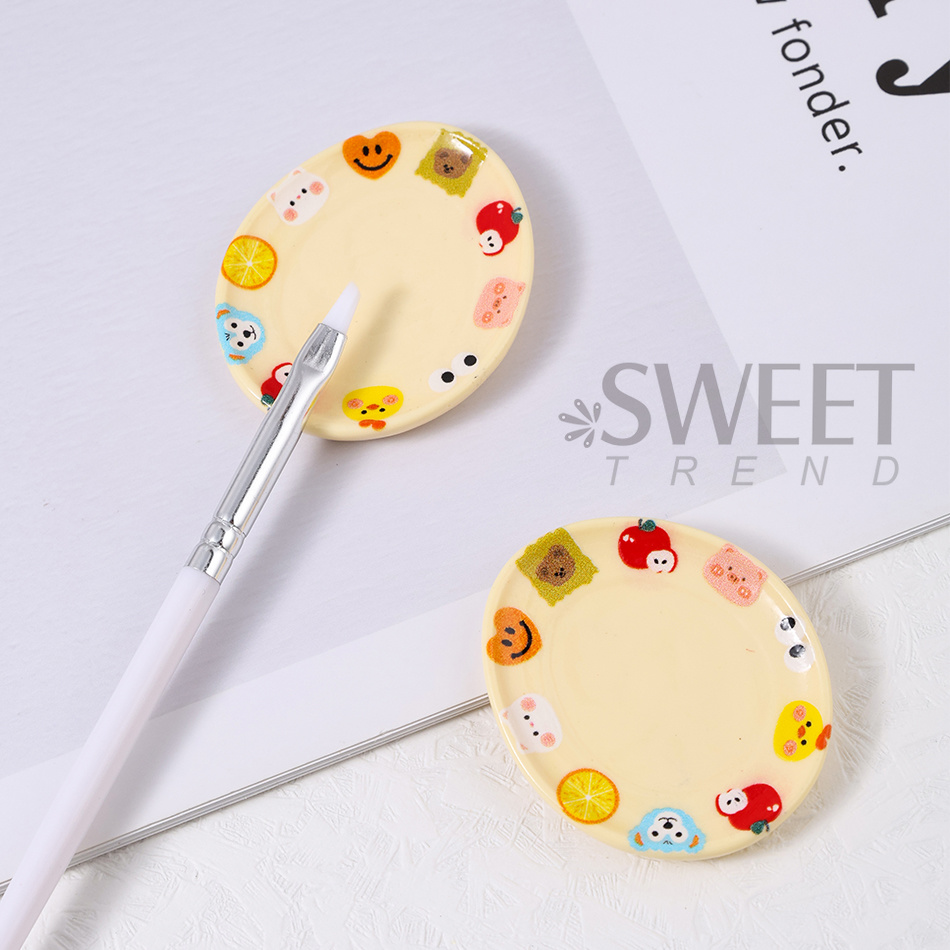 2pcs Cartoon Cat Color Palette - đánh giá và giá Nail Art Full Color