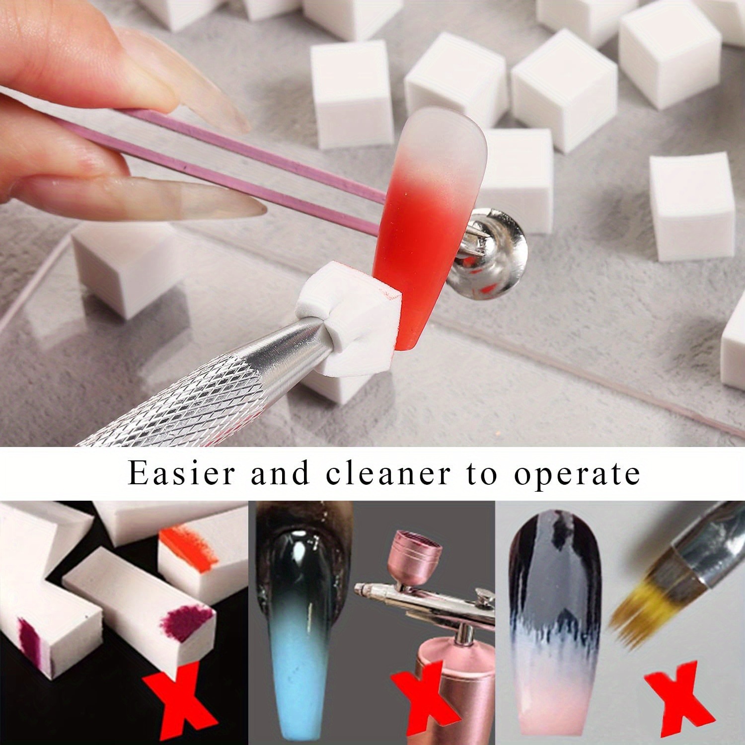 1/50/100Pcs Square Nail Art Sp - đánh giá và giá Nail Art Full Color