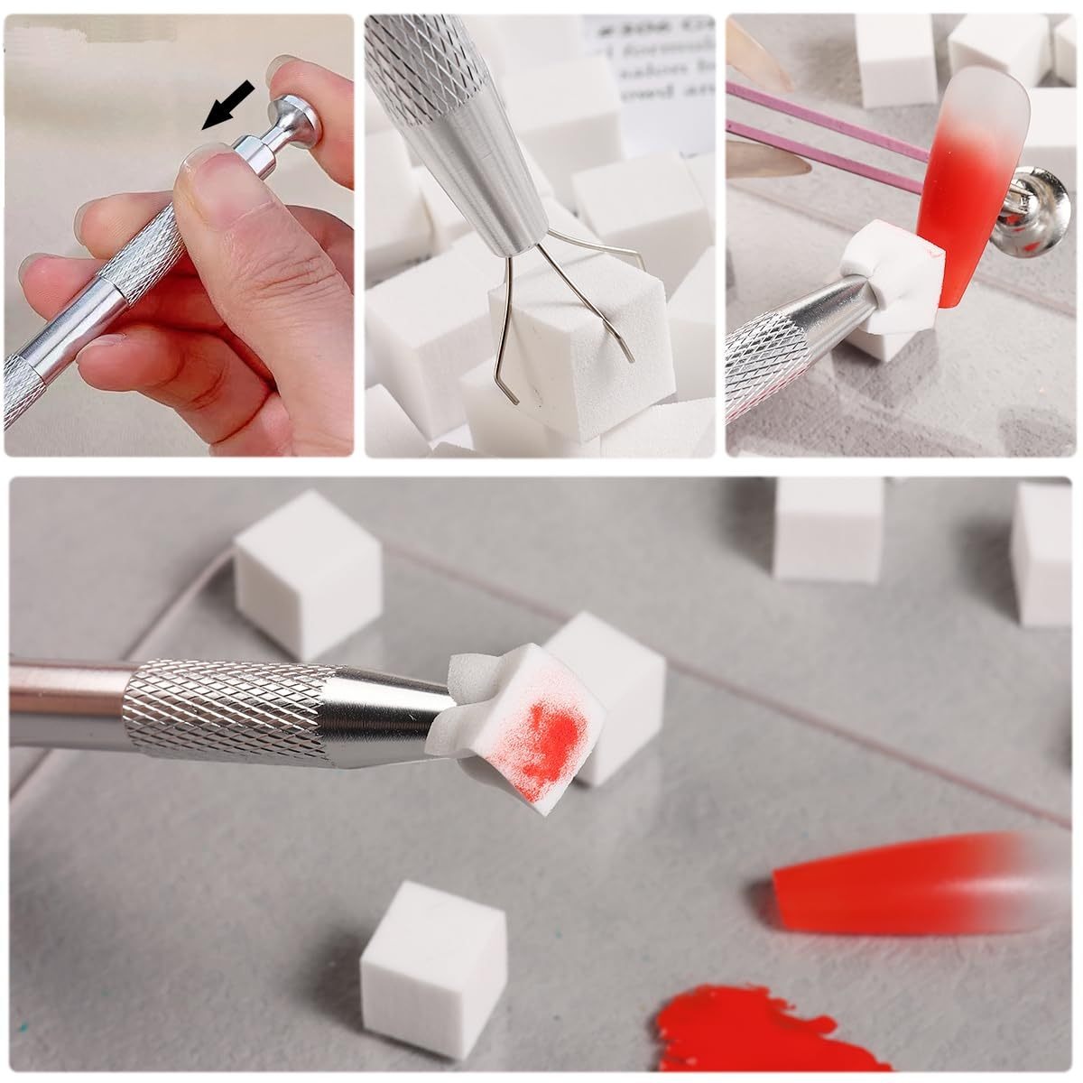 1/50/100Pcs Square Nail Art Sp - đánh giá và giá Nail Art Full Color
