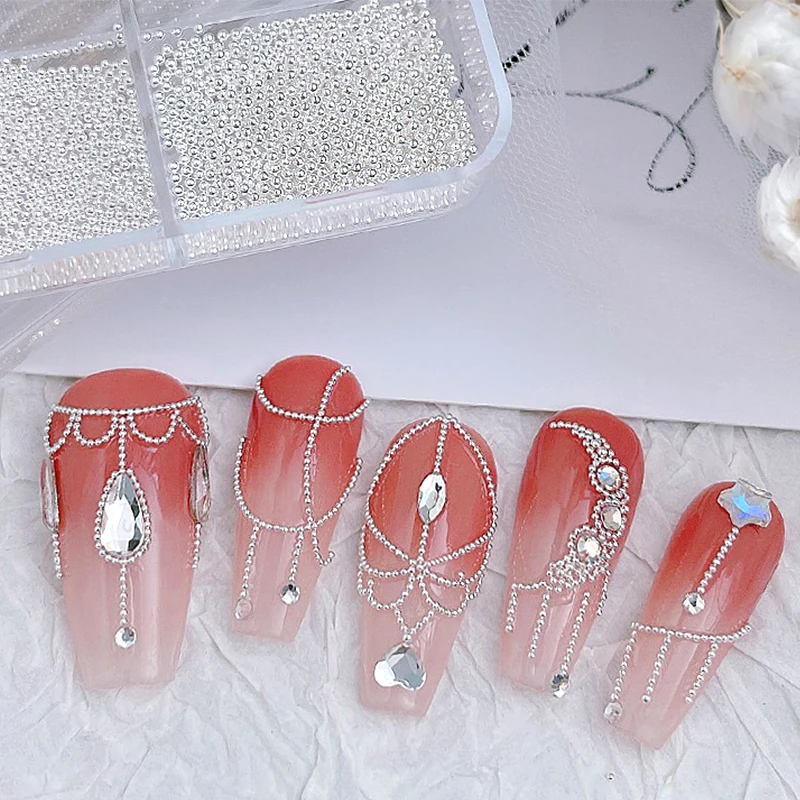 Nail Caviar Beads 0.4/0.6/0.8/ - đánh giá và giá Nail Art Rose Gold