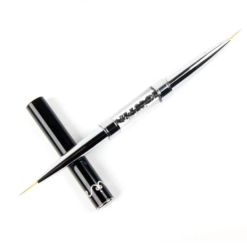 Dual-ended Black Metal Handle  - đánh giá và giá Nail Art Kaki
