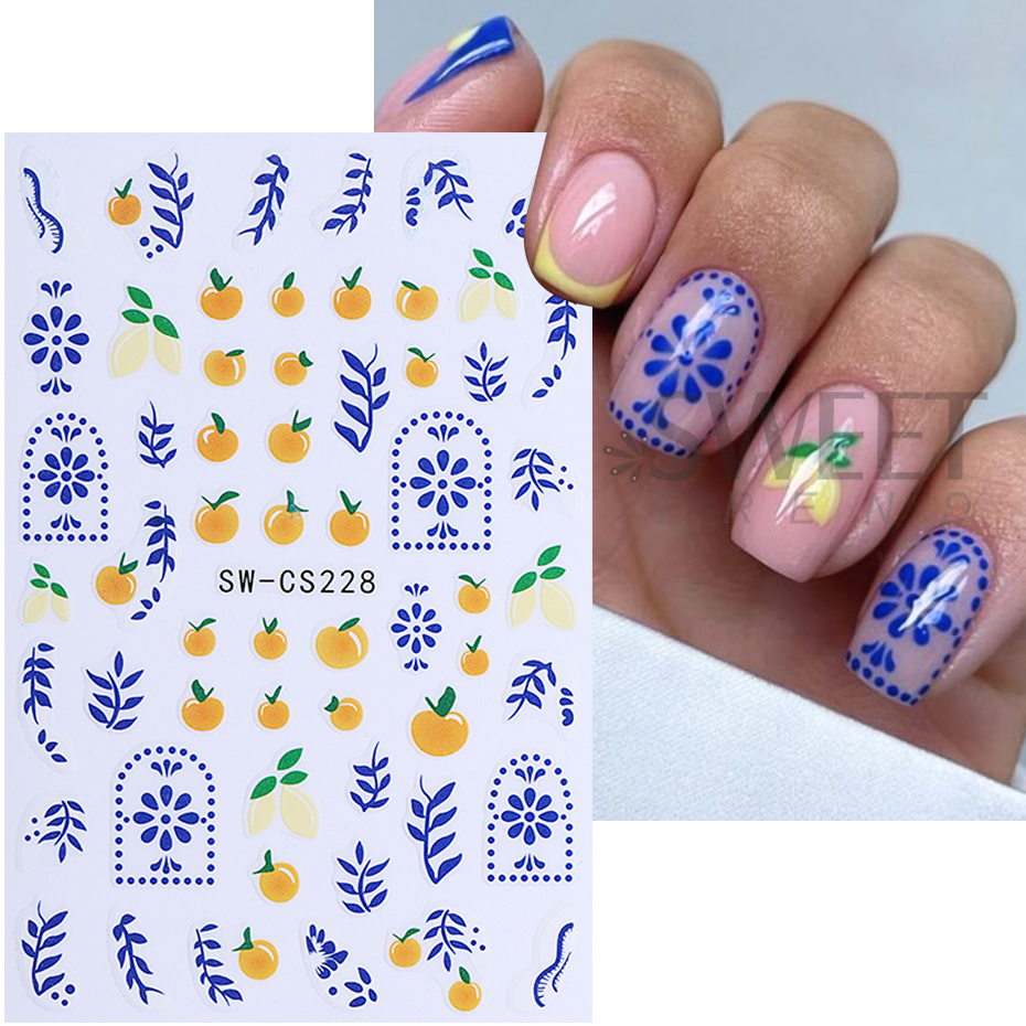 5pcs Fruits Nail Stickers Cute - đánh giá và giá Nail Art France