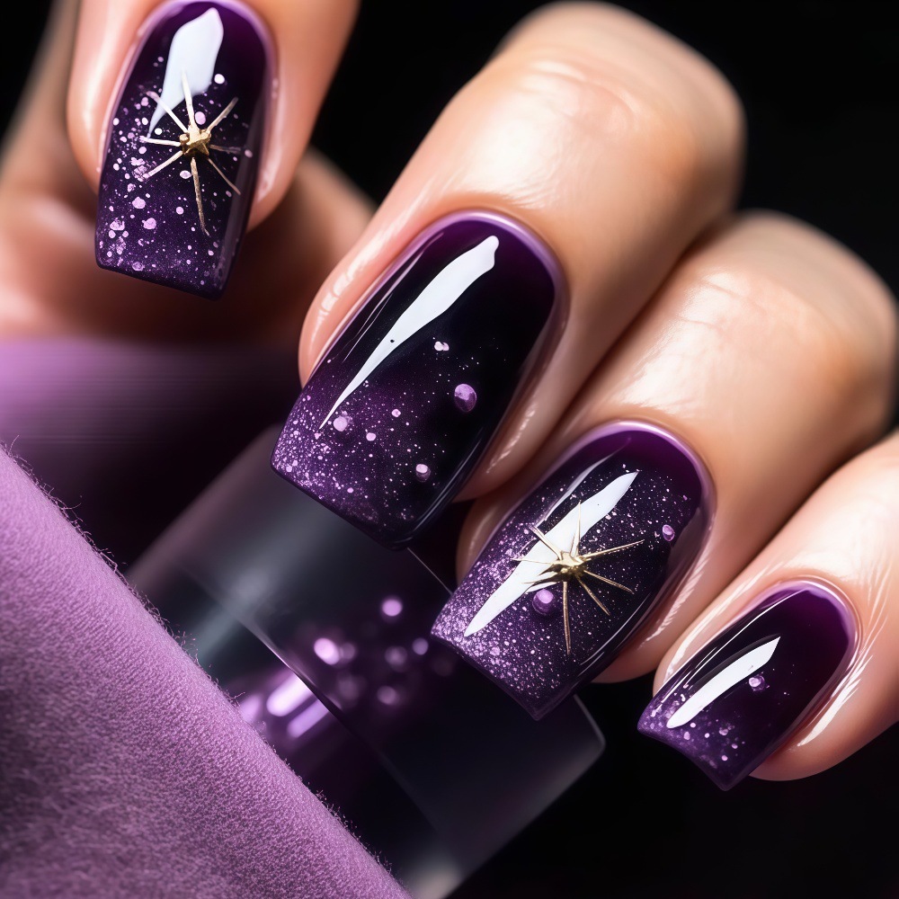 Short Medium fake nails gradie - đánh giá và giá Nail Art Maroon