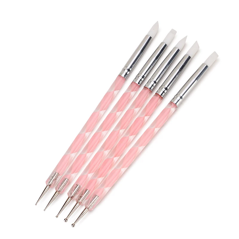 5Pcs 2 Way Nail Art Acrylic Si - đánh giá và giá Nail Art Kaki