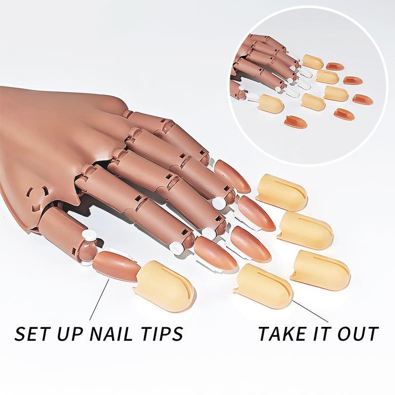 Nail Fake Practice Hand Movabl - đánh giá và giá Nail Art Kaki
