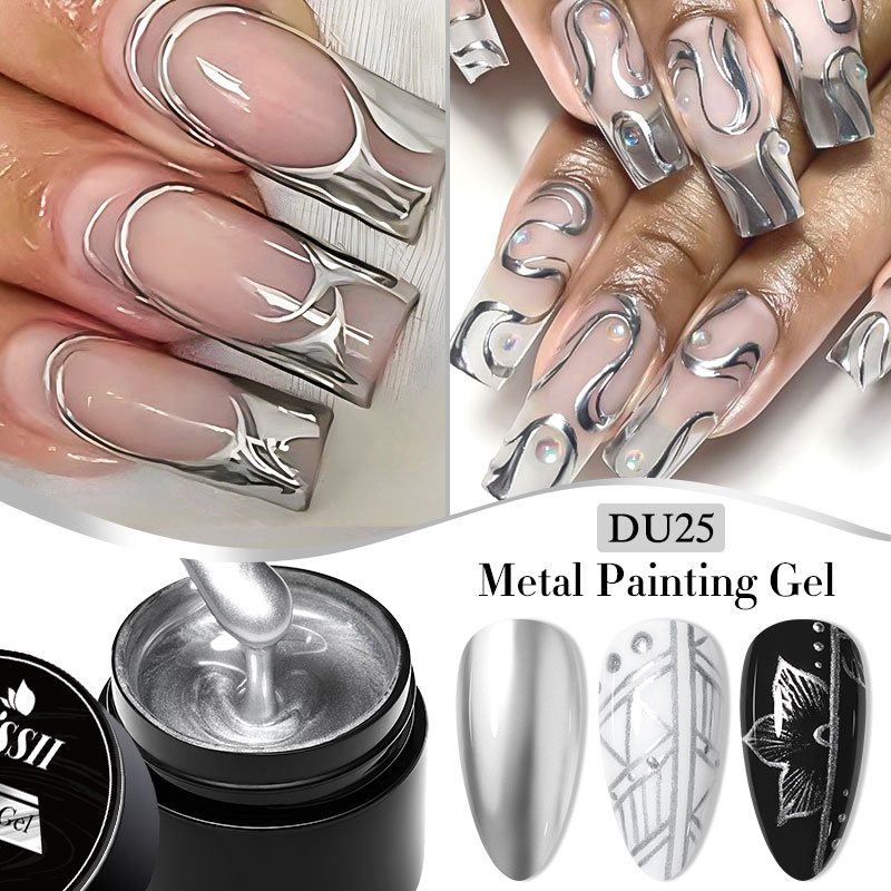 8ml Metal Painting Gel Nail Po - đánh giá và giá Nail Art Rose Gold