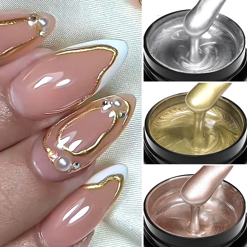 8ml Metal Painting Gel Nail Po - đánh giá và giá Nail Art Rose Gold