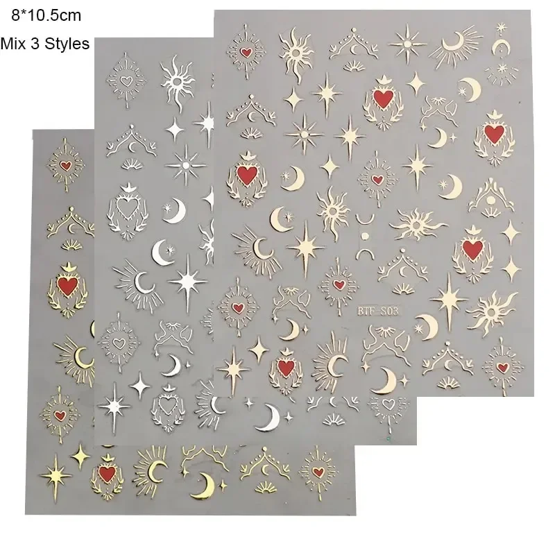 3 sheets1 pack ，3D stickers, n - đánh giá và giá Nail Art Rose Gold
