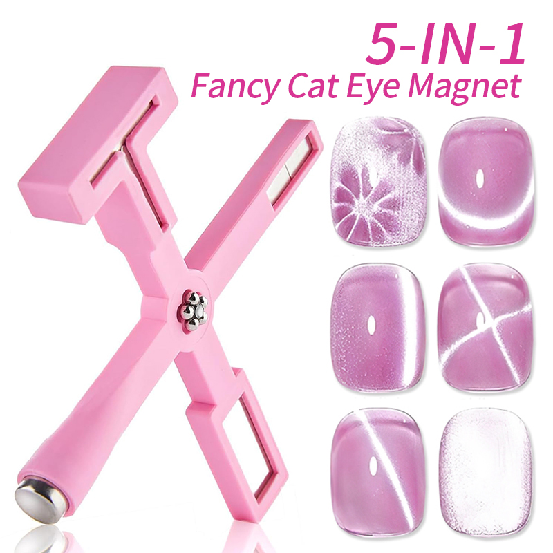 5 In1 Pattern Nail Magnet Cat  - đánh giá và giá Nail Art Maroon