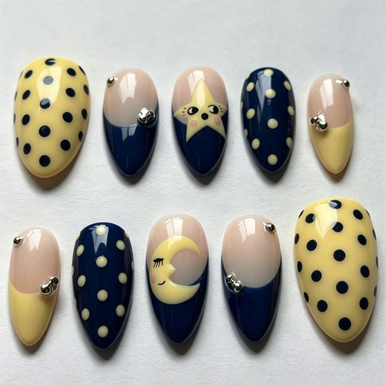 10Pcs Viral Kawaii Star Moon P - đánh giá và giá Nail Art Maroon
