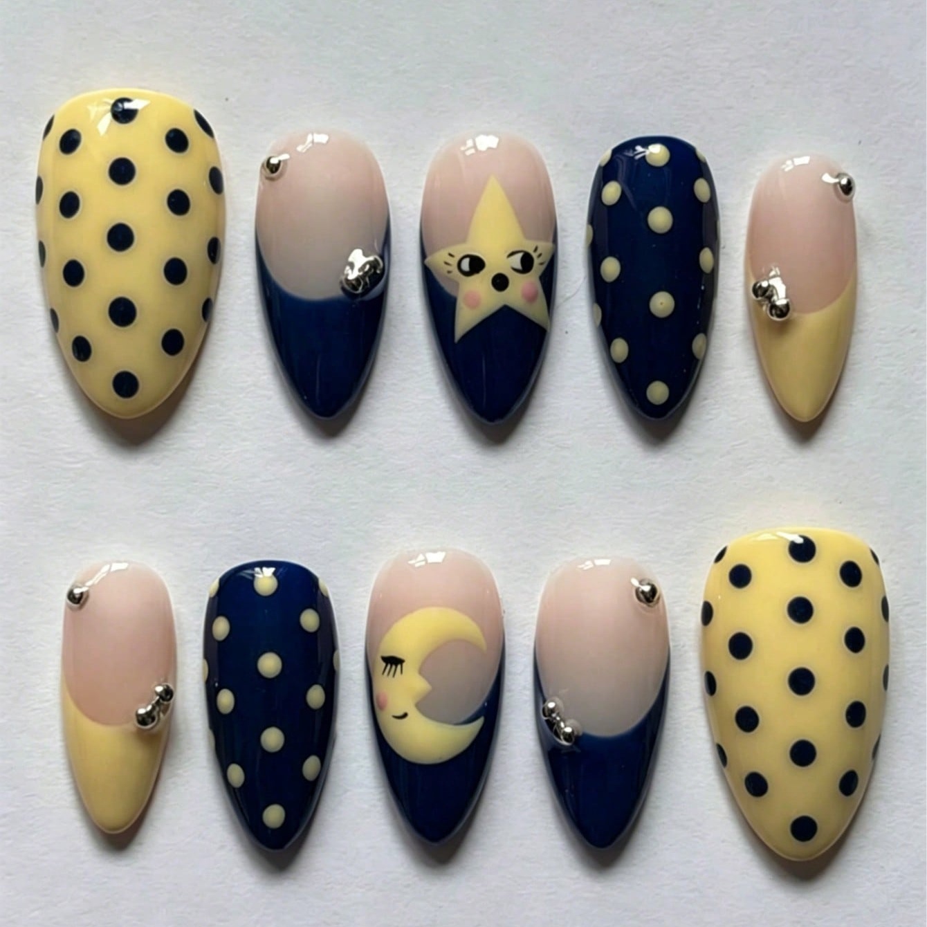 10Pcs Viral Kawaii Star Moon P - đánh giá và giá Nail Art Maroon
