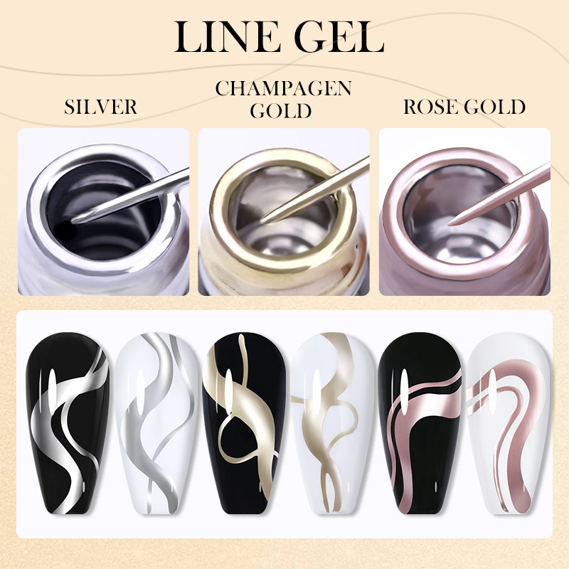LILYCUTE 5ml Super Bright Meta - đánh giá và giá Nail Art Rose Gold